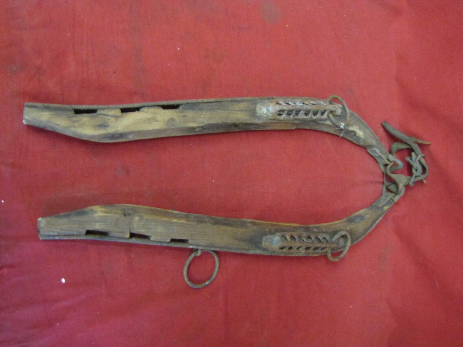 Primitive Wood Antique Horse Hames Vintage Horse Drawn Farming Tools #8 - $29.69