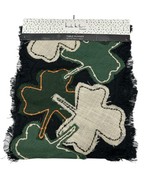 Nicole Miller Home Table Runner Shamrock Clover St Patrick Burlap Stitch... - $27.73