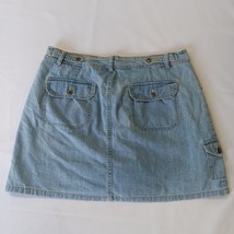 Gloria Vanderbilt Skort Women's Size 12 Blue Denim Utility Pockets Mini Casual image 15