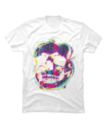 Abstarct Skull Mens Printed T-Shirt Tee - $14.53 - $17.67