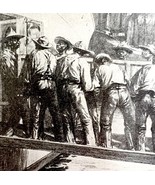 Loading Ships In Tampa Bay Spanish American War 1899 Victorian Print DWV7C - $40.99 CAD