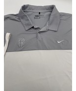 Nike Golf Polo Shirt X-Large Gray White DriFit San Francisco Giants Base... - £15.41 GBP