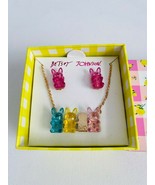 Betsey Johnson Multicolor Bunnies Necklace &amp; Earrings - $94.93 CAD