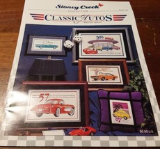 Stoney Creek Cross Stitch Pattern Classic Autos Drive Ins 57 Chevy 65 Mustang - $12.20