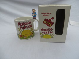 Vintage 1980s Applause Morning Person Coffee Mug Stir Stix Nos - $18.46