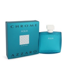 Chrome Aqua by Azzaro Eau De Toilette Spray 3.4 oz - £33.53 GBP
