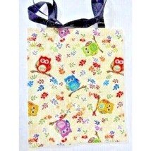 Owl Tapestry Tote Handbag Purse Grocery Shopping Travel Crafts Bag Handm... - $16.07