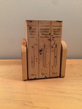 Vintage 40s metal fold-out recipe box, RARE, looks like 3 books on a shelf - £31.97 GBP