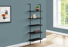 Modern Black 5-Tier Bookshelf Etagere for Office/Bedroom 72&quot;H - $2,515.50 MXN
