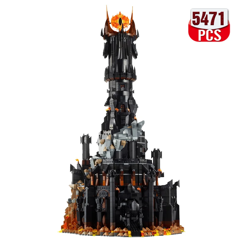Black Tower Dark Model Building Blocks Bricks Icons MOC Brick Decor Toys... - €128,74 EUR