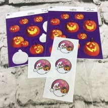 Halloween Scrapbooking Stickers Lot Jack-O-Lanterns Pumpkins Ghosts  - $9.89