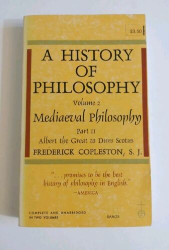 History of Philosophy Vol. 2 Mediaeval Philosophy - Father F. Copleston,... - $11.30
