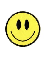 Smiley face embroidered iron on patch - $9.56 CAD