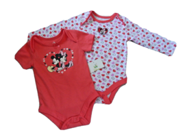 Baby Girls 2pc Outfit Size 6-9 Months Minnie Mouse Bodysuit NEW Mickey Disney - £10.77 GBP