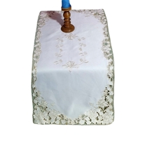 Summer Ecri Table Runner, Ecri Flower, Embroidered, Rustic Decor 24x48&quot; - $39.00