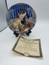 Disney Collector Plate Beauty &amp; the Beast &quot;Love&#39;s First Dance&quot; With Cert... - $17.81