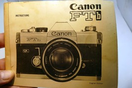 Canon FTb 35mm film Camera Instructions Guide Manual 1972 - £16.40 GBP