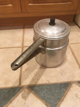 VINTAGE MIRRO  ALUMINUM DOUBLE BOILER 2QT 372M RARE KITCHEN DECOR - $774.52 MXN