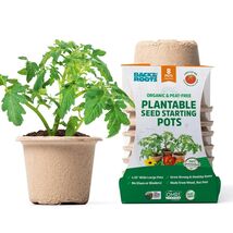 Back to the Roots Organic Plantable Seed Starting Pots 4.25&quot; Wide Brown ... - $218.10 MXN