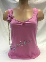 Women&#39;s Baby Phat Pink Fashion Flower Tee Shirt - £41.41 GBP