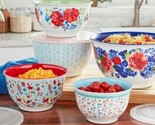 Pioneer Woman ~ Ten (10) Piece Nesting Bowl Set ~ Melamine ~ Heritage Fl... - $44.88