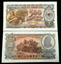 Albania 500 Leke 1957 banknote World Paper Money UNC Currency Bill Note - £15.25 GBP