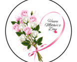 30 HAPPY MOTHER&#39;S DAY ENVELOPE SEALS STICKERS LABELS TAGS 1.5&quot; ROUND ROS... - £5.96 GBP
