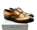Dylan Gray Men Fresco Wingtip Oxfords Dress Shoes - Cognac, US 12M - £146.40 GBP