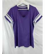 Champion Women’s Athletic Athleisure Purple Cotton Short Sleeve Top NEW L - $20.33 CAD