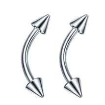 2pcs G23 Titanium Eyebrow Stud Piercing Conical labret Lip ear studs face lip ri - £8.56 GBP