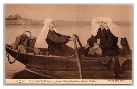 Young Dutch Girls Going to Church Painting By Victor Van Hove DB Postcard P28 - £2.33 GBP