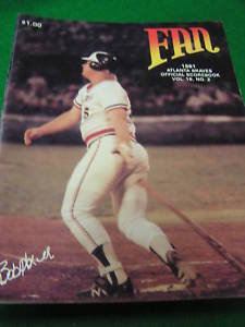 Primary image for Atlanta Braves 1981 FAN Magazine Scorebook vs. Phillies