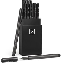Arteza Micro-Line Ink Pens, Set of 10 Black Fineliners, Sizes 005, 01, 0... - £25.49 GBP