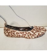 TUK T.U.K.  Tread Air UK Real Fur Leopard Cheetah Print Ballet Flats Sho... - $39.00