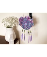 Purple Dreamcatcher, Feather Dreamcatcher Pendant Completed Diamond Art ... - $26.02 CAD