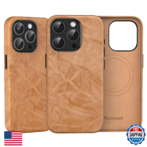 Rumwot Luxury Leather Case iPhone 15 Pro Max - Unique Floral MagSafe - $54.93