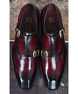Leather Men’s Classic Double Monk Strap Dress Shoes - $208.09 CAD