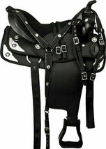 Synthetic Western Barrel Racing Horse Saddle Tack Set Size 12 to 18 Inch - $299.00