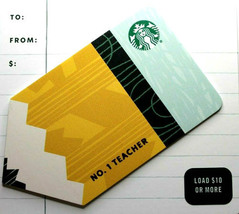 Starbucks 2021 No. 1 Teacher Recyclable Collectible Gift Card New No Value - £2.36 GBP