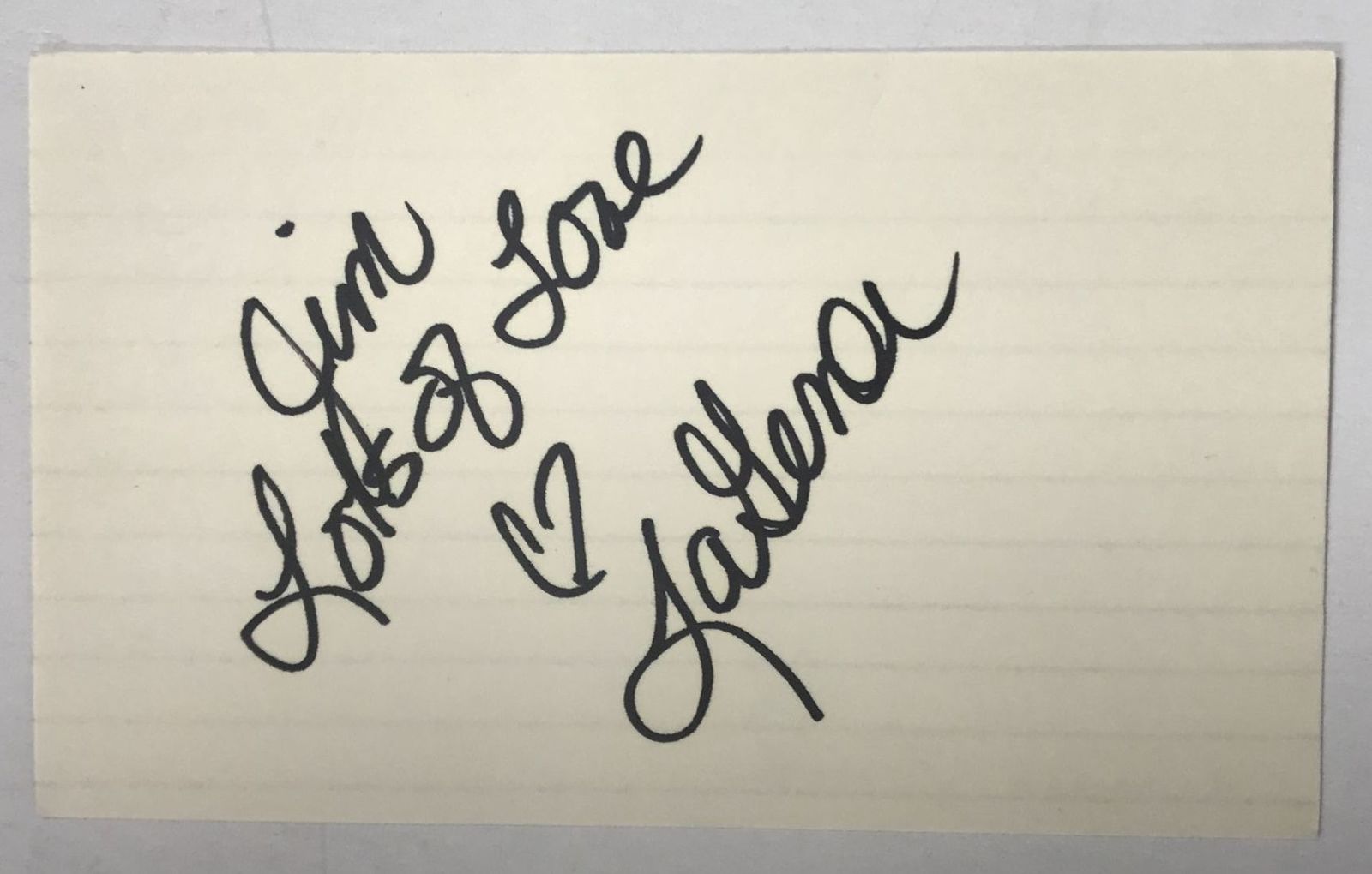 LaGena Hart Signed Autographed Vintage 3x5 Index Card - $15.00