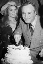 Jack Lemmon Cutting Birthday Cake 24x18 Poster with Wife Felicia Farr 1972 - $23.99