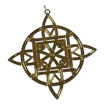 Vintage Rare MMA brass Gold Plated Ornament Metropolitan Museum Of Art Snowflake - £39.15 GBP