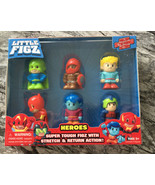 Little Figz Heroes (6) Super Tough Figz With Stretch &amp; Return Action! NIB - £5.42 GBP