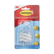 Command Decoration Clips for Christmas and Fairy Light - Clear  - £8.19 GBP