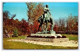 Statue Of Ulysses S Grant Galena Illinois IL UNP Chrome Postcard T22 - $2.92