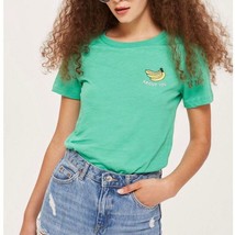 TOPSHOP Green Bananas About You Graphic T-shirt Size 2 - £15.00 GBP