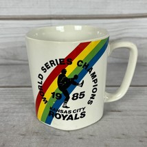 Vintage 1985 Kansas City Royals Coffee Mug Hexagon Rainbow World Series Baseball - £20.09 GBP