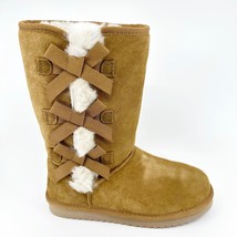 Koolaburra by UGG Victoria Tall Chestnut Womens Faux Fur Shearling Suede Boots - £43.41 GBP