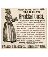 Walter Baker Breakfast Cocoa 1885 Advertisement Victorian Paris Expo ADB... - $28.01 CAD