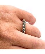 14K Rose Gold U Shape Eternity Round Fancy Green Natural Diamond Ring 3.... - $6,867.64 CAD